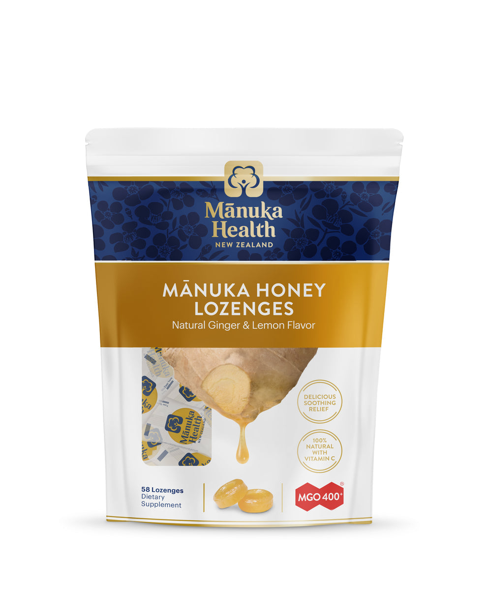 Mānuka Honey with Ginger & Lemon Lozenges