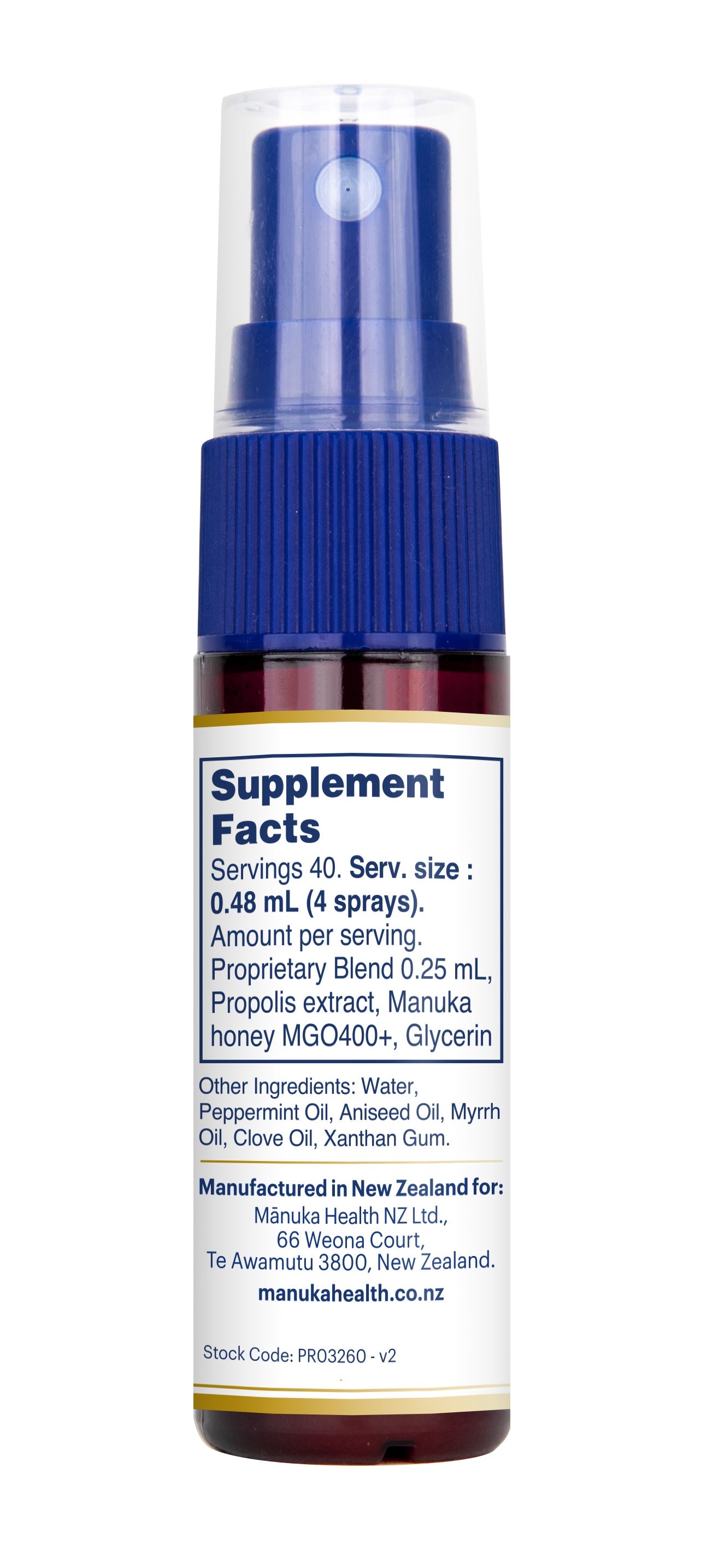 Mānuka Honey & Propolis Throat Spray